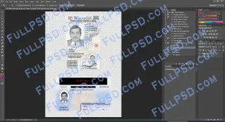 USA Wisconsin Driver License under 21 PSD