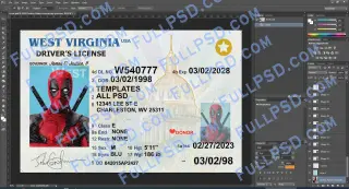 West Virginia Driver License V2 PSD